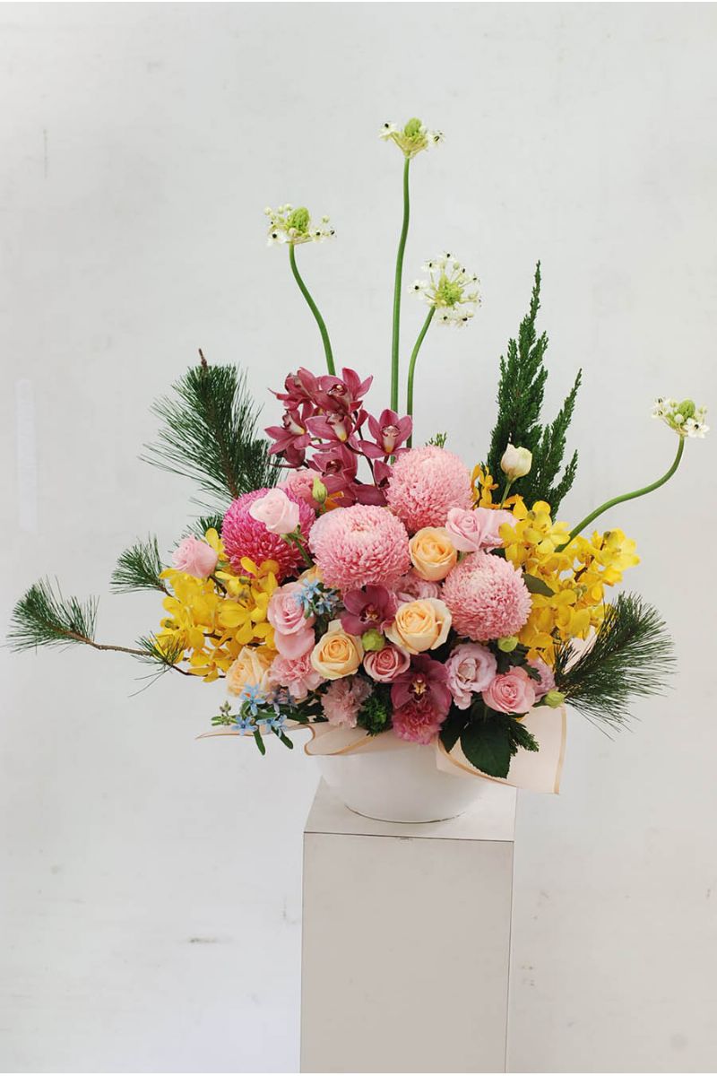 粉色系盆花Pink arrangements