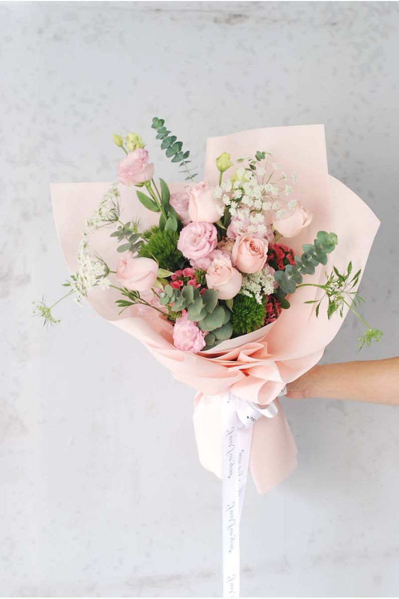 不挑色玫瑰花束