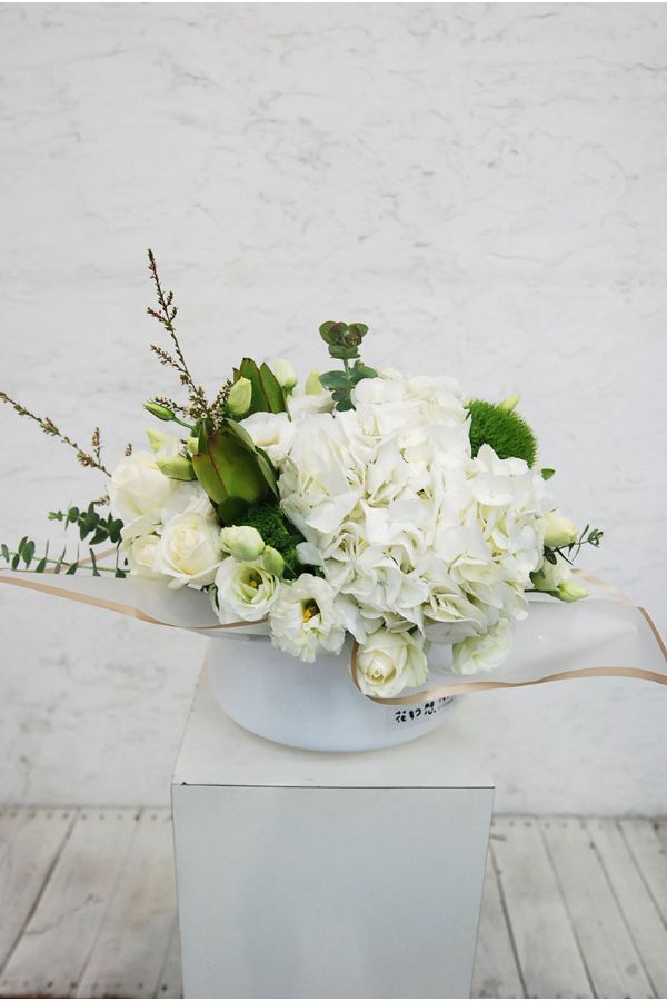 白綠色系高雅盆花Elegance