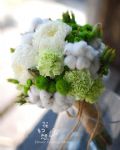 清新款白綠色系捧花