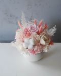 優雅白瓷永生桌花Preserved Flower Arrangement