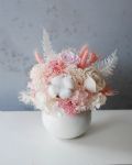 優雅白瓷永生桌花Preserved Flower Arrangement