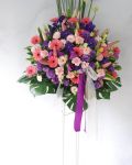 花幻想繁盛百合花籃一對