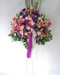 花幻想繁盛百合花籃一對